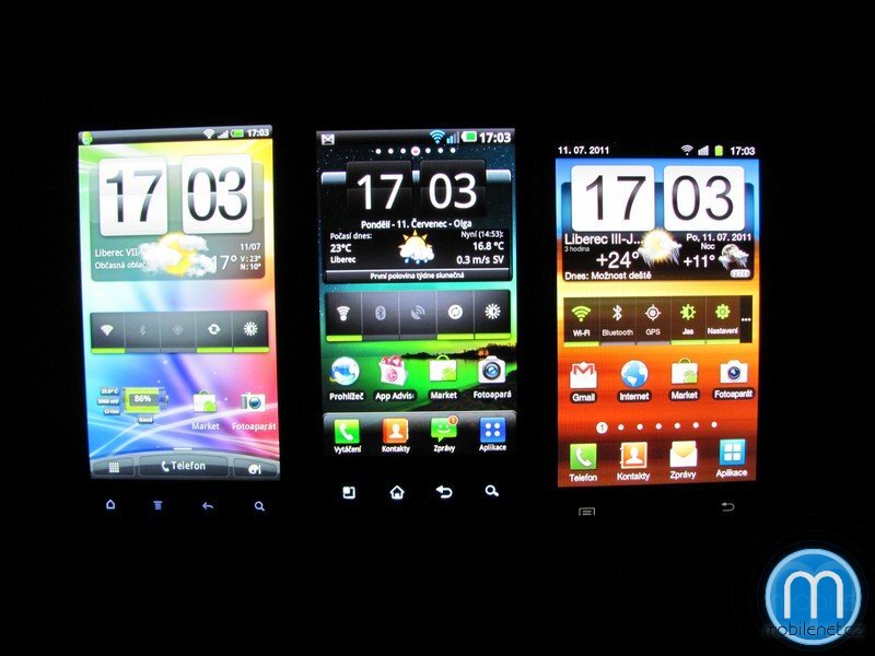 HTC Sensation, LG Optimus 2X, Samsung Galaxy S II