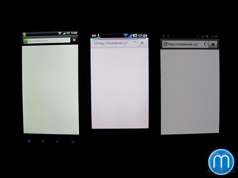 HTC Sensation, LG Optimus 2X, Samsung Galaxy S II