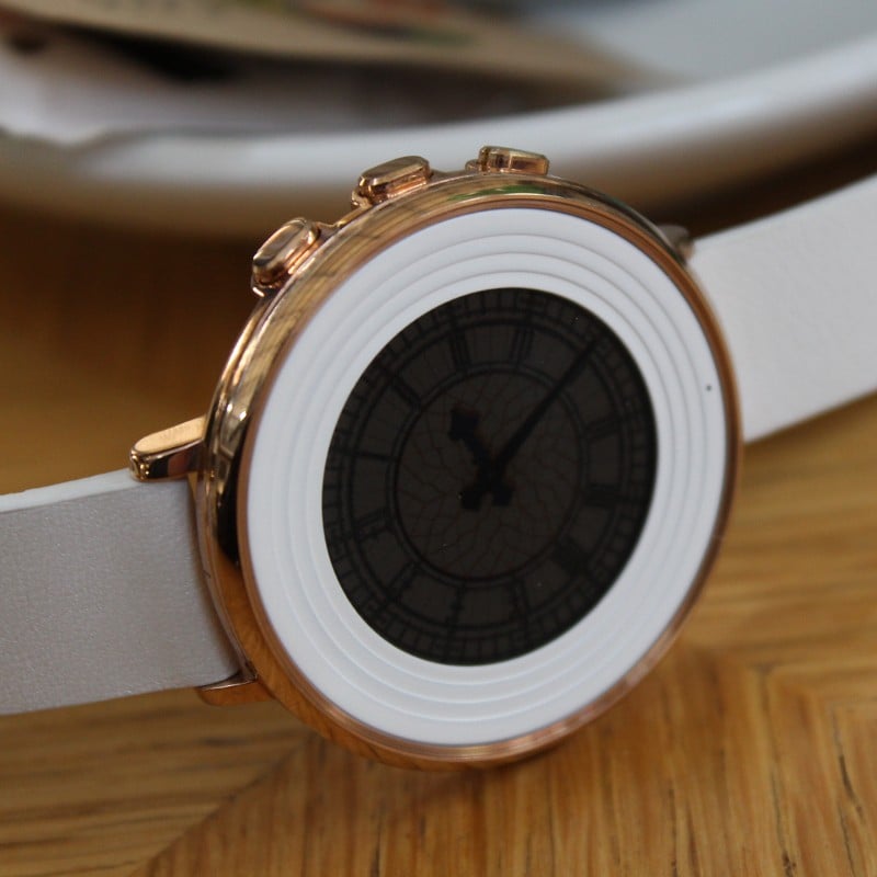 pebble time round black