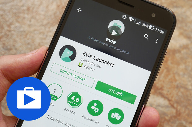 Jednoduchý launcher Evie nabízí pěkný vzhled i užitečné funkce