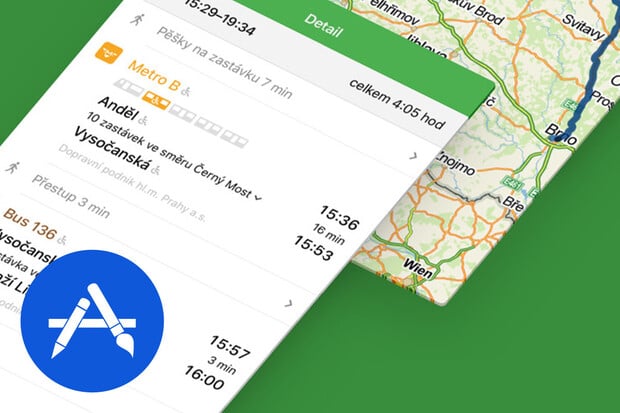 Seznam skrze Pubtran přináší vlastní jízdní řády, a to i na iPhone