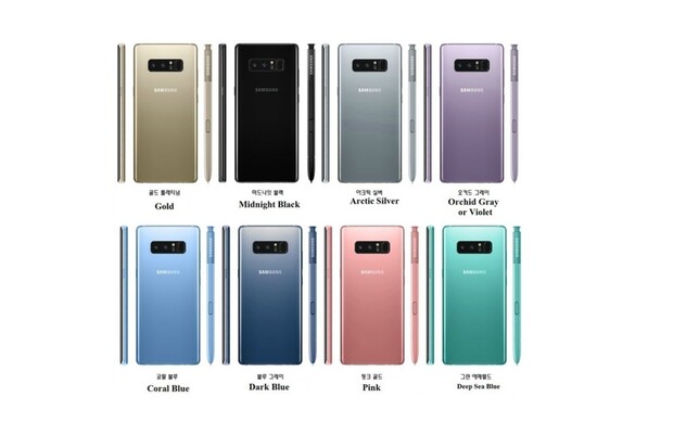 Samsung Galaxy Note 8 uniká v nové barevné variantě. A že mu to sluší