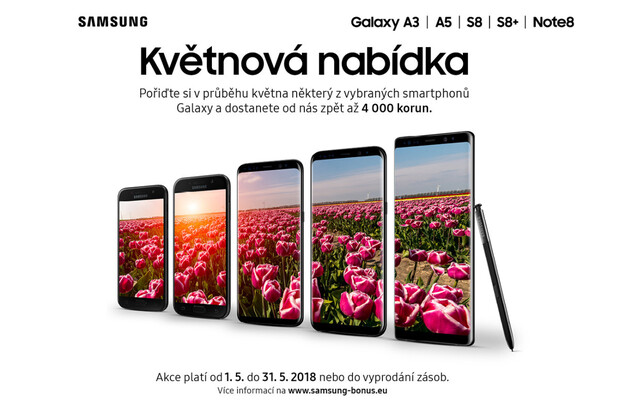 Akce u Samsungu nikdy nekončí. Ušetřit můžete nákupem Galaxy S8, A5 a A3