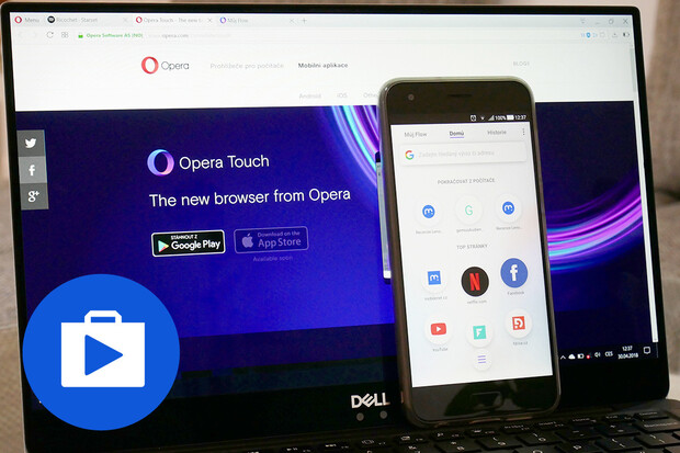 Browser s pohodlným ovládáním a skvělou synchronizací s PC. Taková je Opera Touch