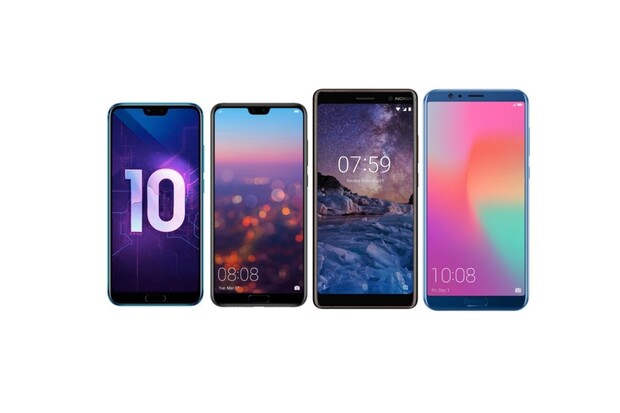 Honor 10 vs.  Huawei P20, Nokia 7 Plus a Honor V10
