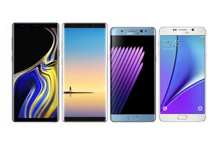 Tak jde čas. Samsung Galaxy Note9 vs. Note8, Note 7 a Note 5