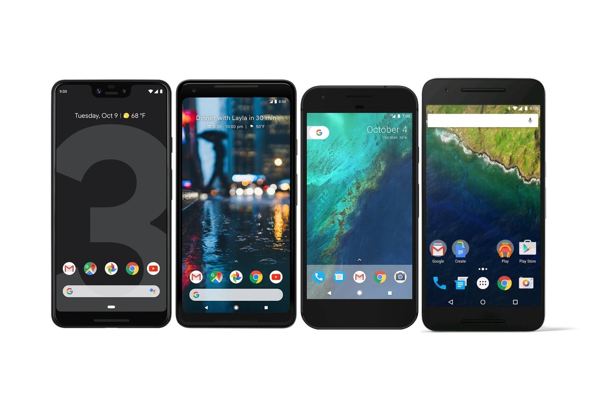 Tak jde čas. Pixel 3 XL vs. Pixel 2 XL, Pixel XL a Nexus 6P – Srovnání