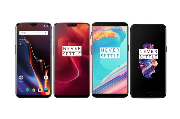 Nový OnePlus 6T versus starší sourozenci OnePlus 6, OnePlus 5 a OnePlus 5T