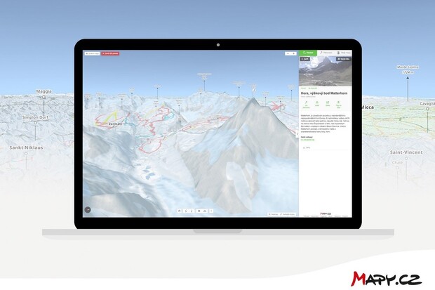Data Mapy.cz ukazují, že si lyžaři oblíbili plánování tras v mobilu