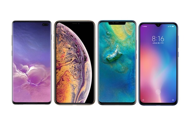 Samsung Galaxy S10+ vs. iPhone Xs Max, Mate 20 Pro a Xiaomi Mi 9