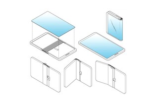 Samsung si patentoval další skládací telefon. Tentokrát ohne opačně