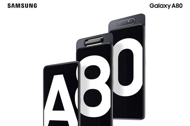 Žasněte. Samsung Galaxy A80 má výsuvnou konstrukci a trojitý otočný fotoaparát