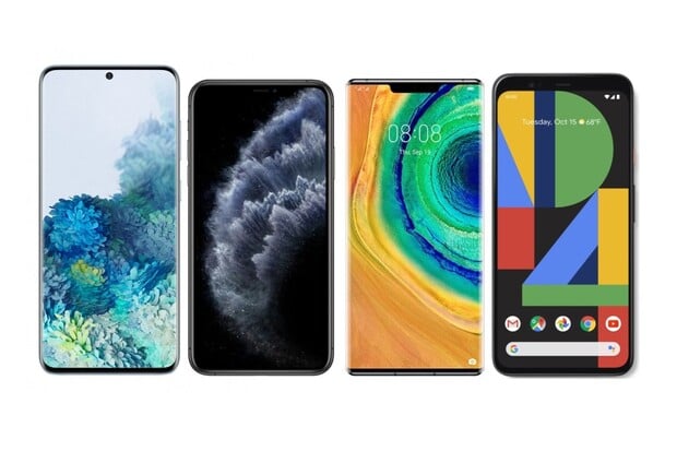 Samsung Galaxy S20 Ultra vs. iPhone 11 Pro Max, Mate 30 Pro a Pixel 4 XL