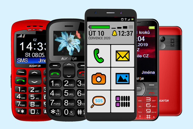Mobilní telefony Aligator: ideální pro babičku a dědečka