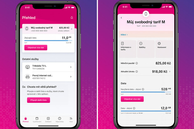 Aplikace Můj T-Mobile dostává nový design i funkce