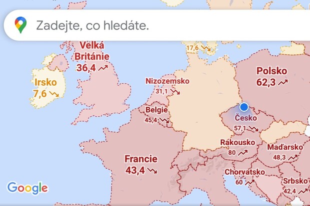 Best in covid? Situaci kolem koronaviru můžete sledovat i v Google Mapách