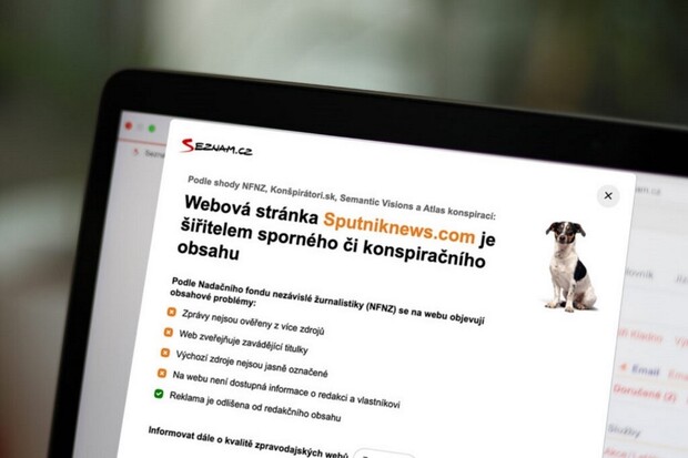 Seznam.cz nově upozorňuje na dezinformační weby