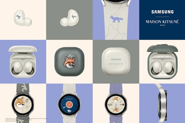 Samsung připravil módní edice Maison Kitsuné pro hodinky a sluchátka