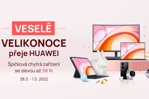 Velikonoční nadílka u HUAWEI letos přináší slevy až 38 %