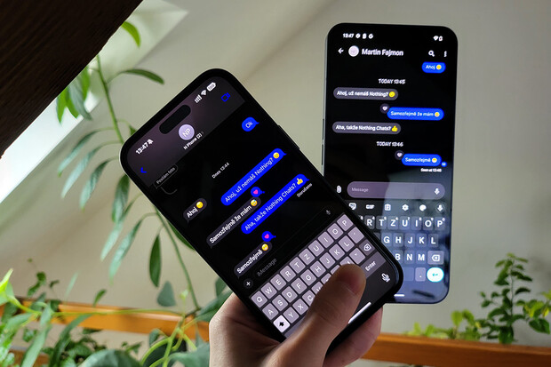 Konec hlavní výhody produktů Apple? Vyzkoušeli jsme iMessage na Nothing Phonu