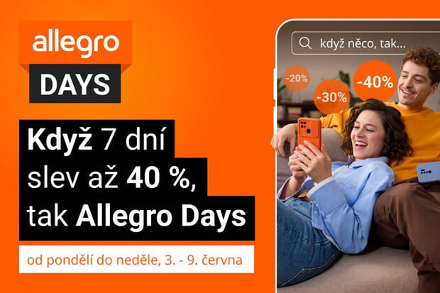 Allegro Days jsou tu, ušetřit můžete až 40 %