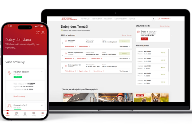 Generali má novou mobilní aplikaci, kde najdete vše k vašim pojistkám