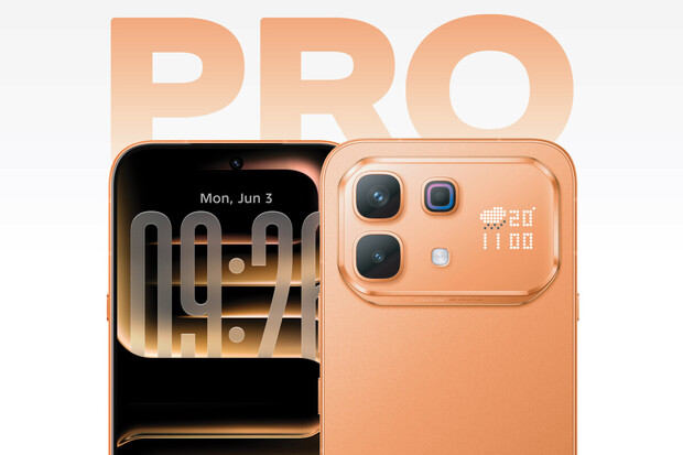 Infinix Note 60 Pro je oranžový švihák s displejem i na zádech