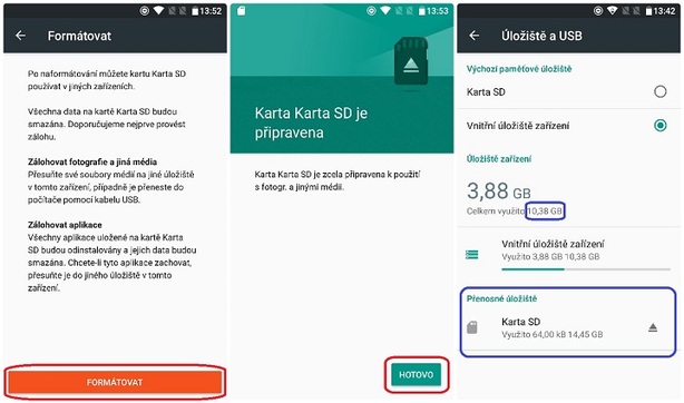 interní úložiště Marshmallow