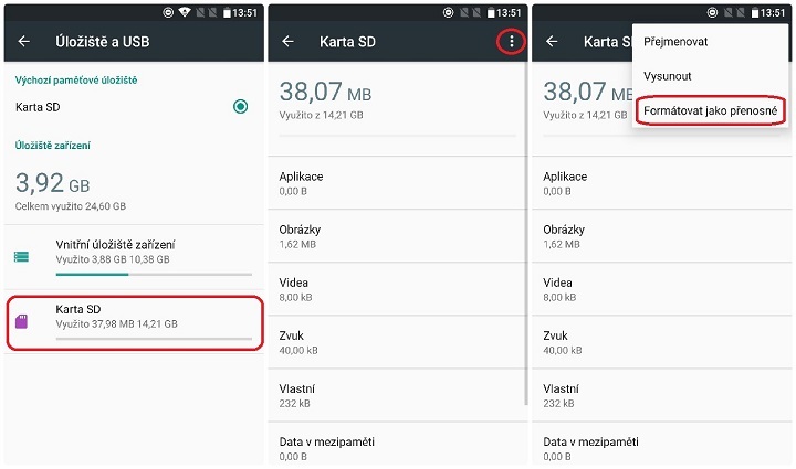 interní úložiště Marshmallow