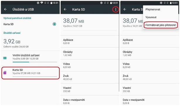 interní úložiště Marshmallow