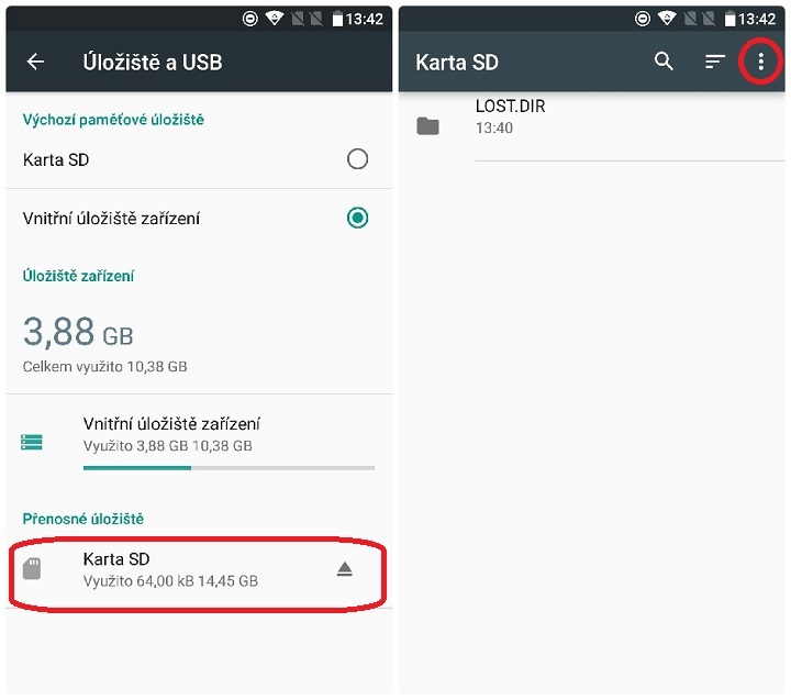 interní úložiště Marshmallow