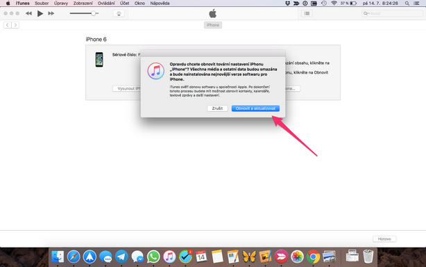 iOS 10 downgrade – Obnovit