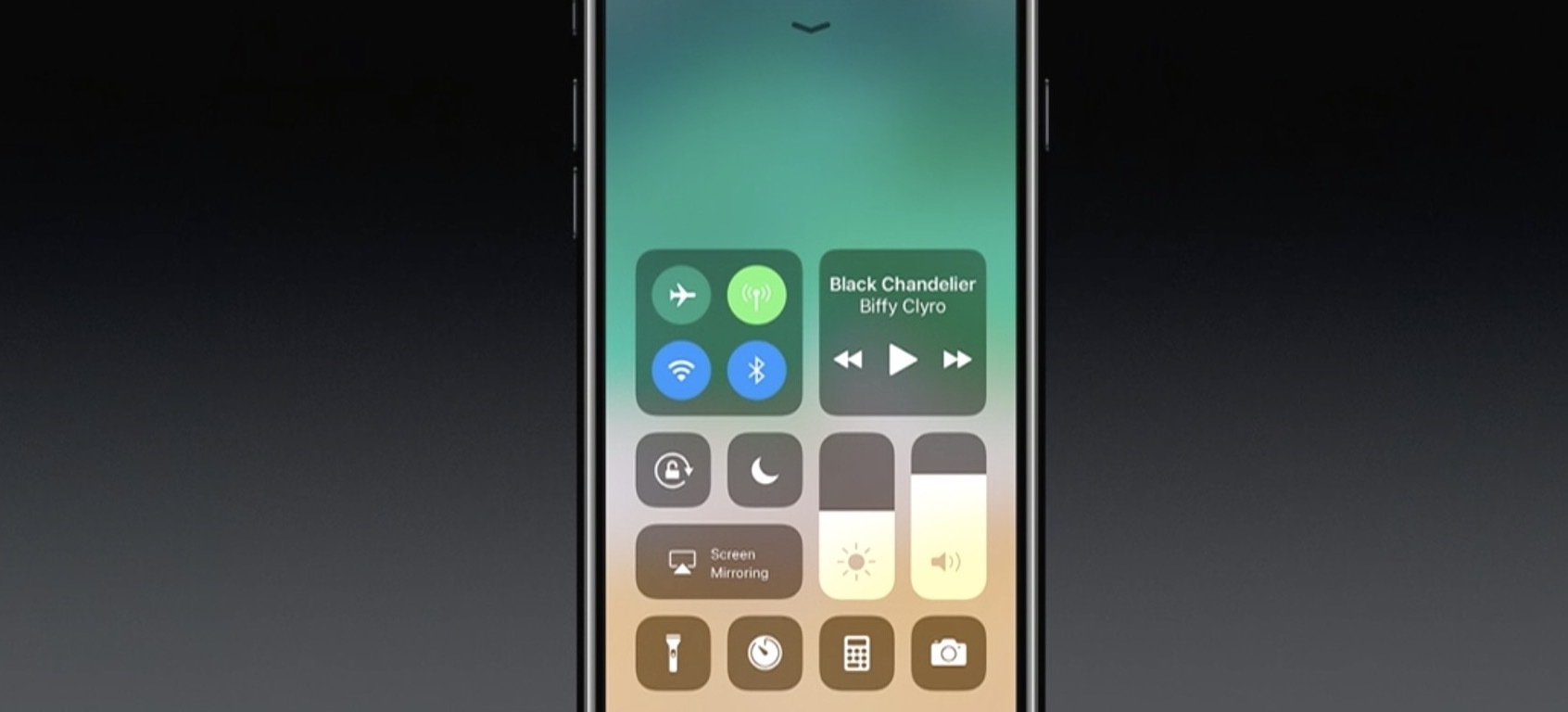 iOS 11 control center