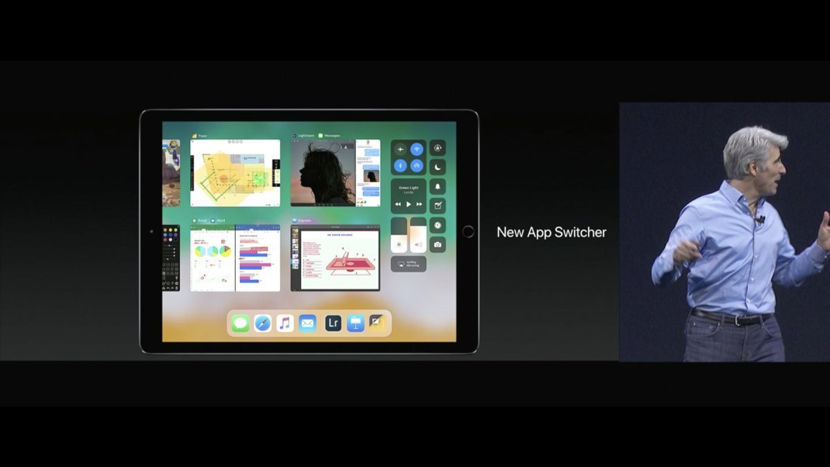 iOS 11 iPad dock