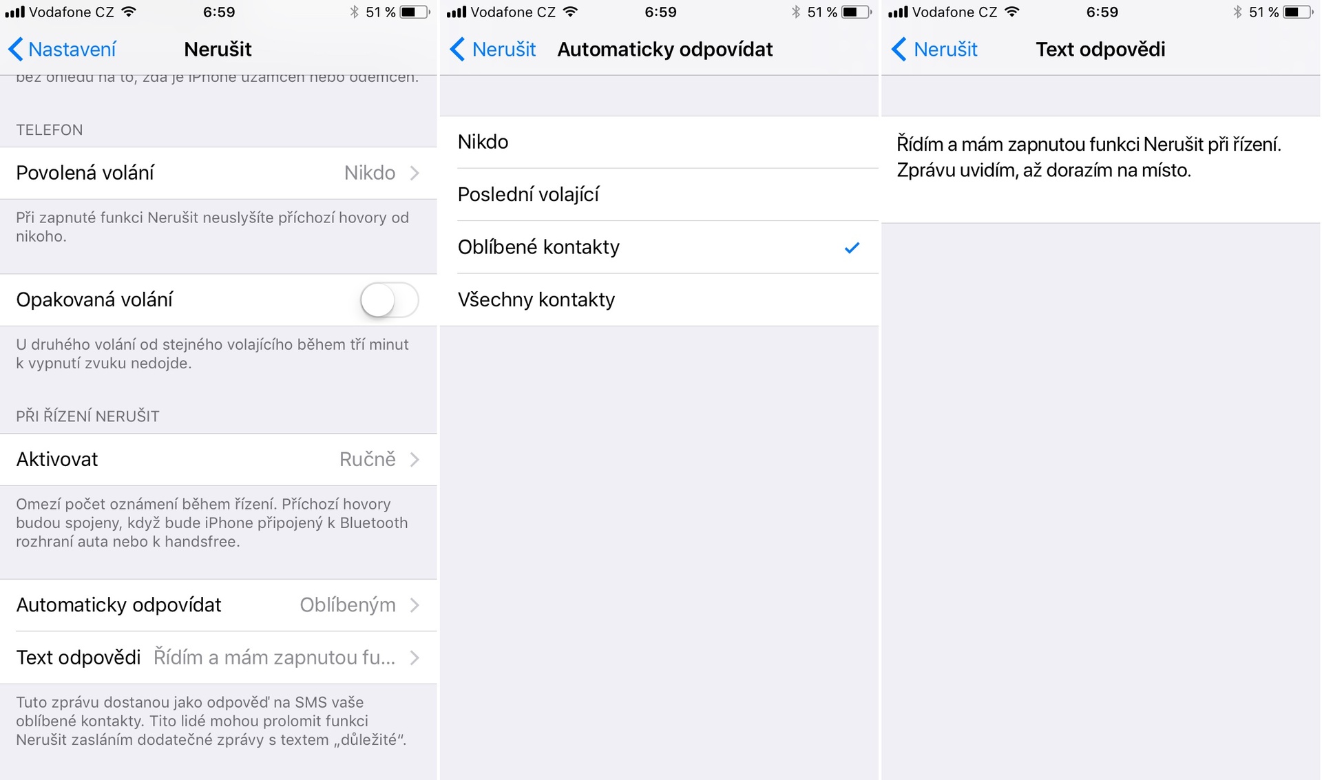 iOS 11 – Nerušit při řízení