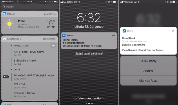 iOS 11 – Notifikace