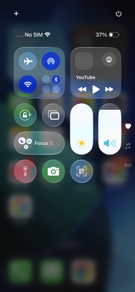 iOS 26 - Ovládací centrum