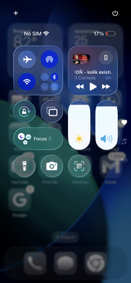 iOS 26 - Ovládací centrum