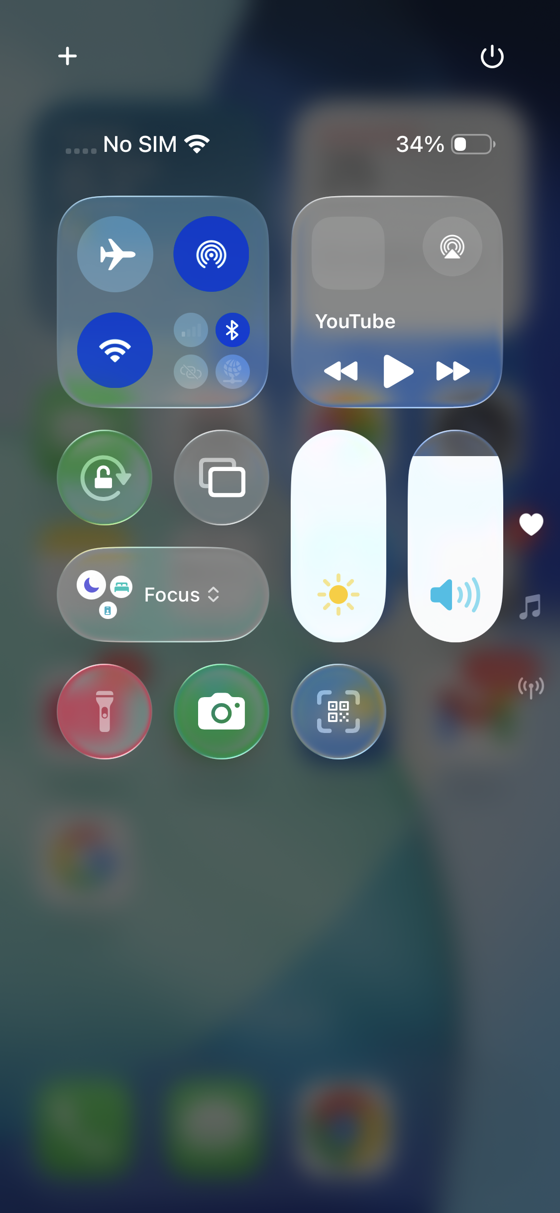 iOS 26 - Ovládací centrum