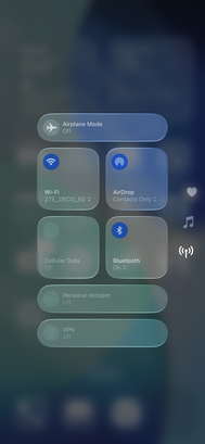 iOS 26 - Ovládací centrum