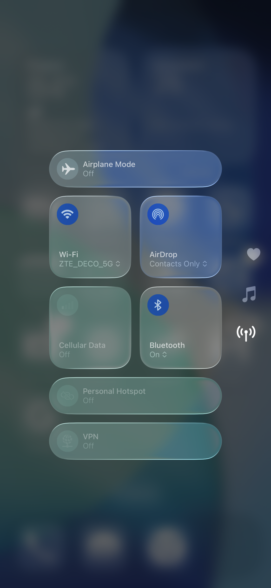iOS 26 - Ovládací centrum