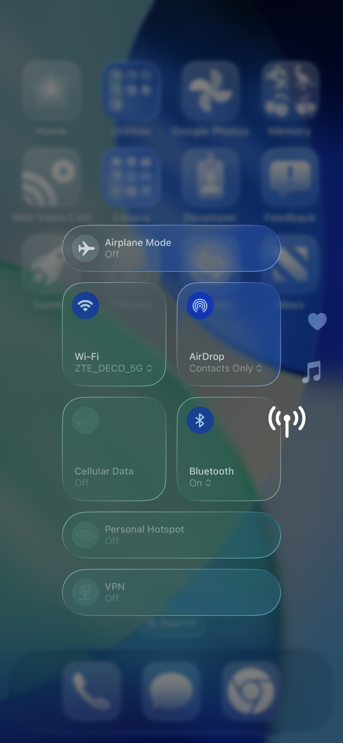 iOS 26 - Ovládací centrum