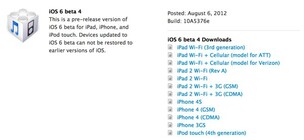 iOS 6 beta 4