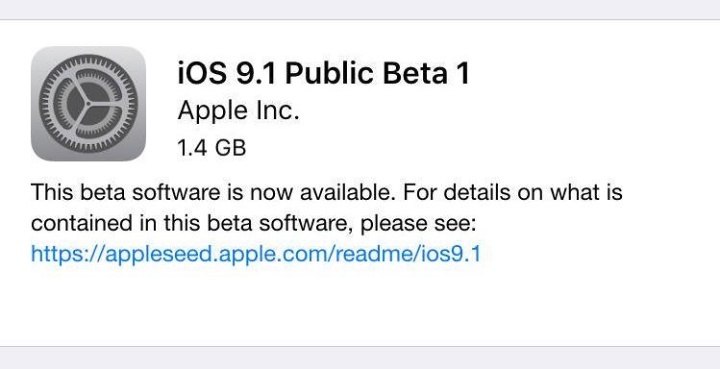 iOS 9.1 Public Beta 1