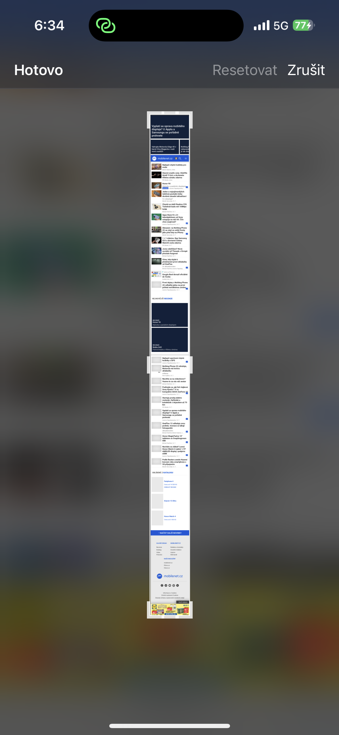 iOS screenshot návod