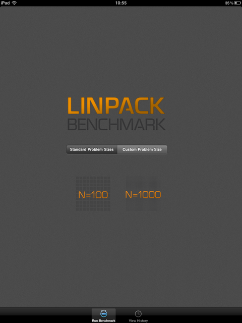 iPad - Linpack benchmark (mflop/s)