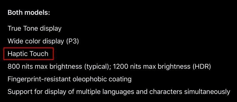 iPhone 11 Haptic Touch