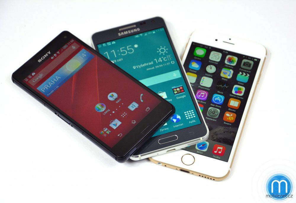 iPhone 6, Galaxy Alpha a Xperia Z3 Compact