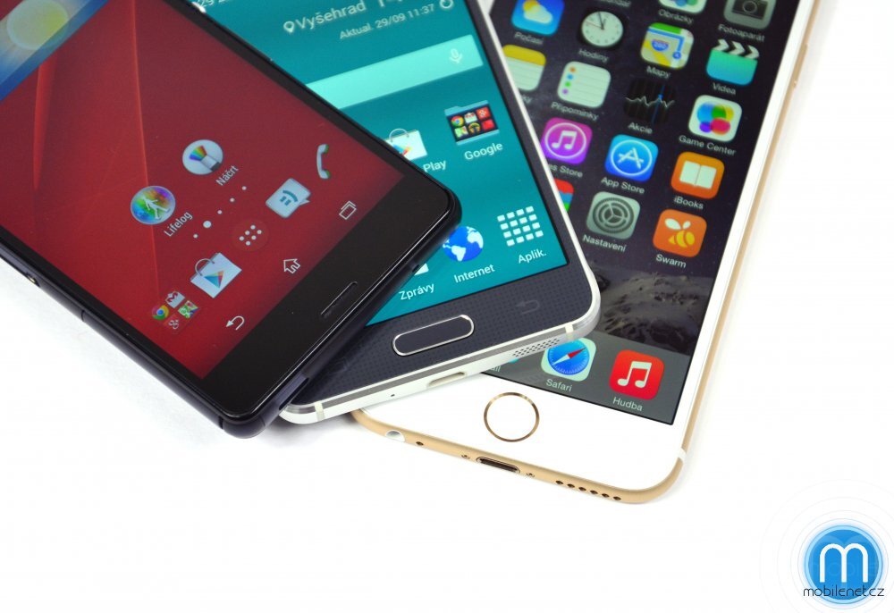 iPhone 6, Galaxy Alpha a Xperia Z3 Compact