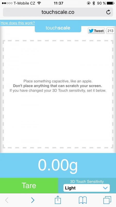 iPhone 6s jako váha